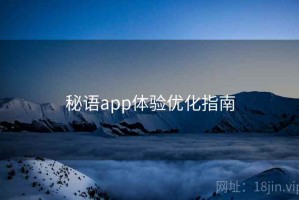 秘语app体验优化指南