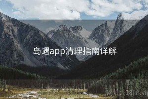 岛遇app清理指南详解