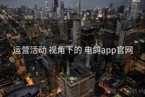 运营活动 视角下的 电鸽app官网