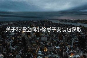 关于秘语空间小徐崽子安装包获取