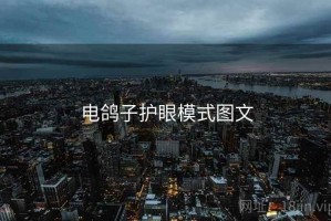 电鸽子护眼模式图文