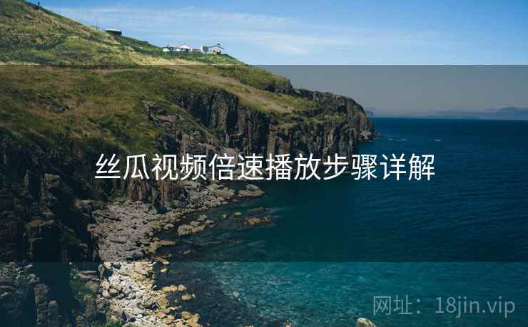 丝瓜视频倍速播放步骤详解