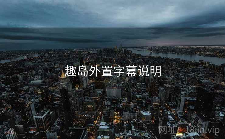 趣岛外置字幕说明