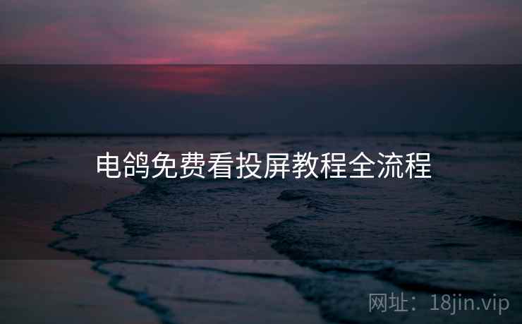电鸽免费看投屏教程全流程