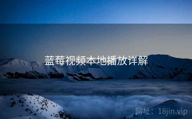 蓝莓视频本地播放详解