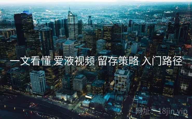 一文看懂 爱液视频 留存策略 入门路径