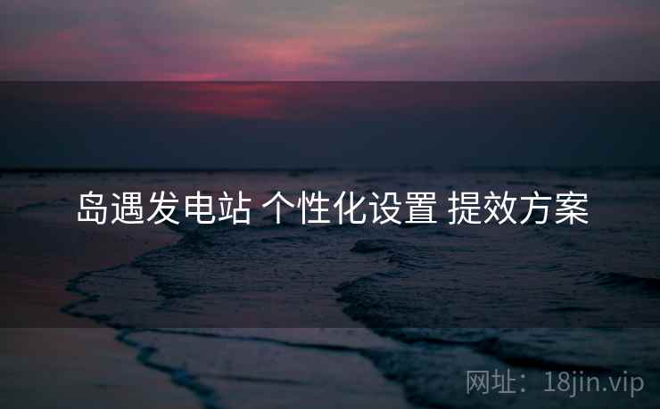 岛遇发电站 个性化设置 提效方案